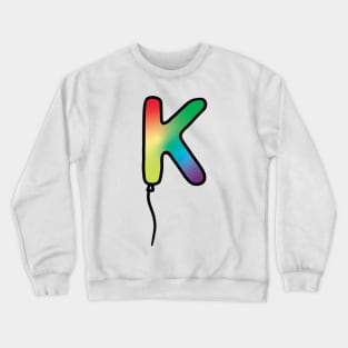 Initial Monogram Balloon Letter K Crewneck Sweatshirt